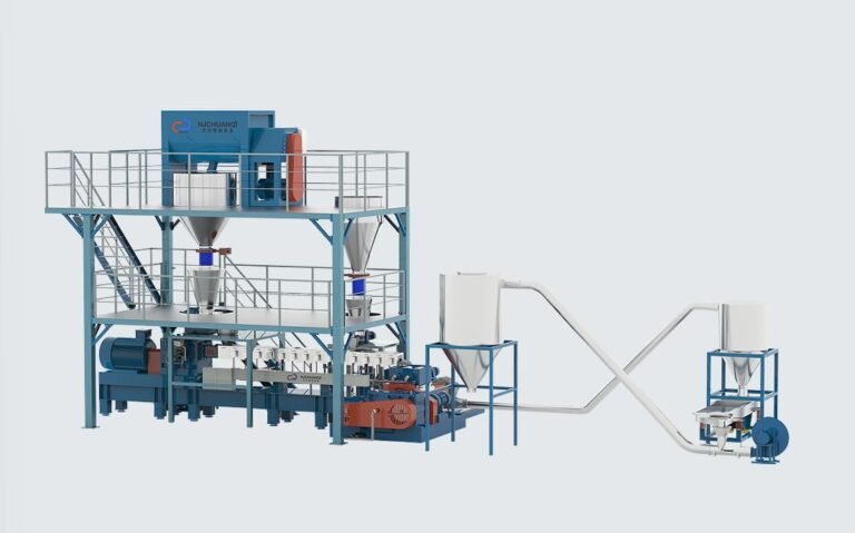 Two-stage compounding extruder